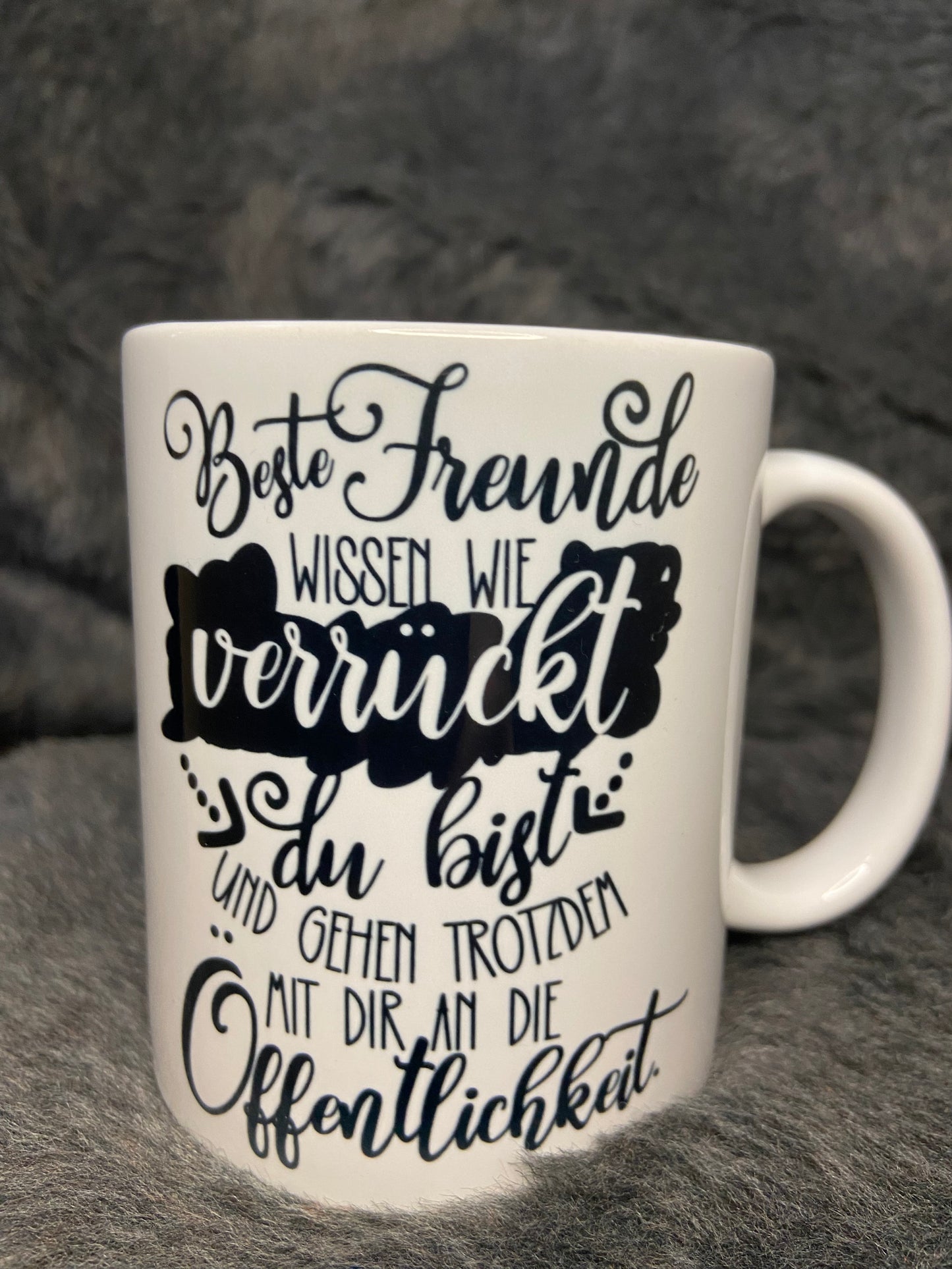 Tasse mit Freundschaftsspruch