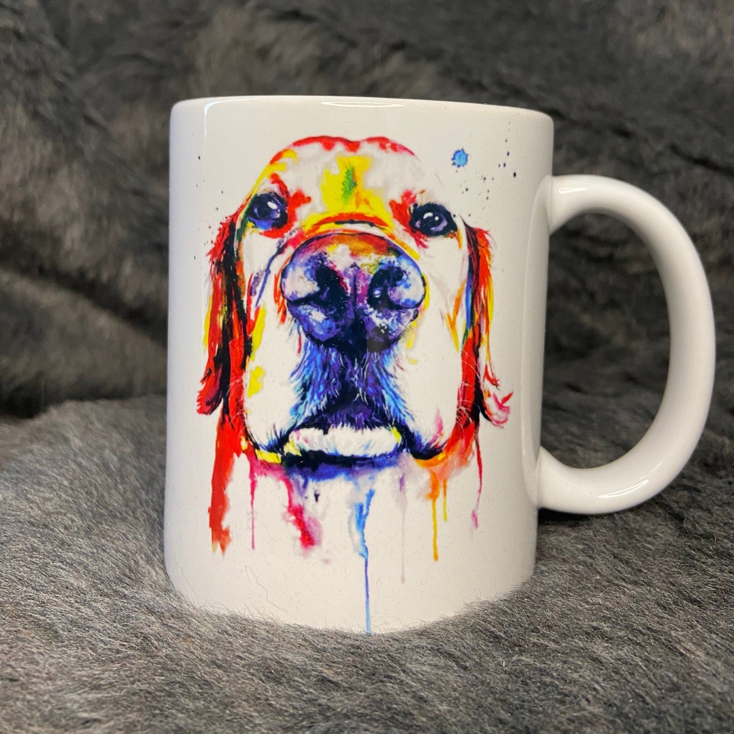 Tasse mit Golden Retriever / Aquarell